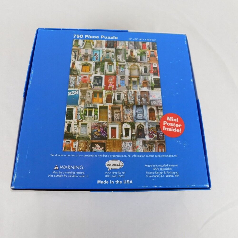 City Doors Jigsaw Puzzle 750 Pieces Made In USA Re-marks 18 x 24 Complete Bagged - Picture 7 of 8